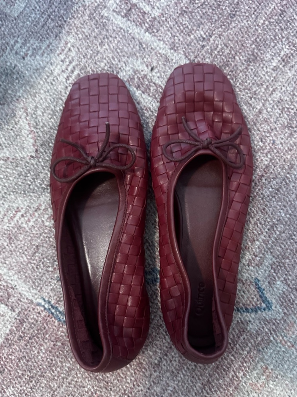 Quince - Italian Leather Handwoven Square Toe Ballet Flats